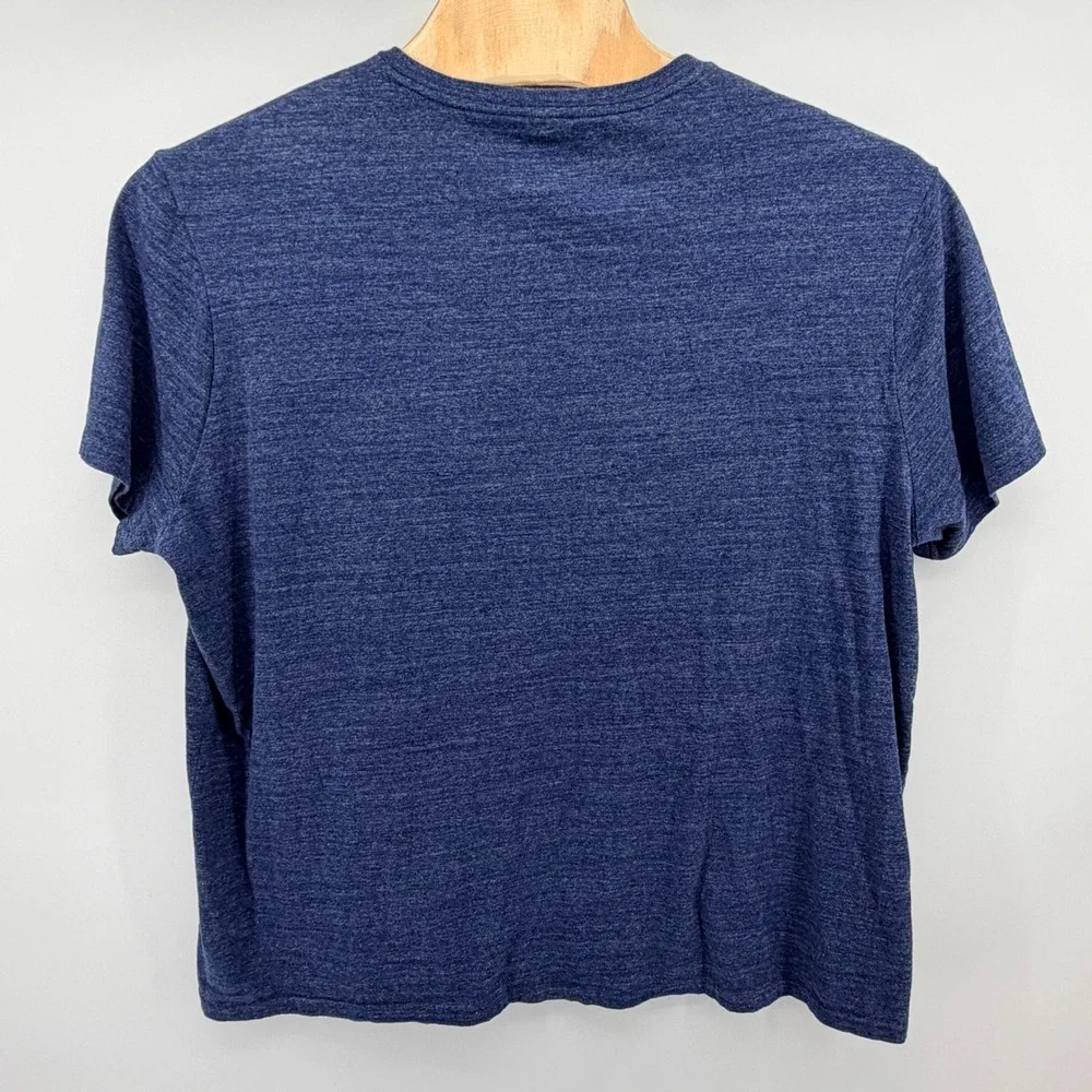 Polo Ralph Lauren V-Neck T-Shirt XXL Heather Blue Pony Logo‎ Casual Mens Tee